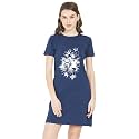 Caseria Women39s Round Neck Cotton T-Shirt Dress
