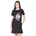 Caseria Women39s Round Neck Cotton T-Shirt Dress