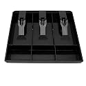 Cash Register Drawer Insert Tray With 4 Bill/3 Coin Compartments For Money Storage, Black