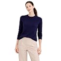 Cashmeren Women’s Basic Crewneck Sweater 100% Pure Cashmere Long Sleeve Round Neck Pullover