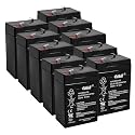 Casil 6V 4Ah Rechargeable Sealed Lead Acid Replacement Battery (CA640-10PC)