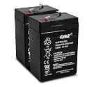 Casil 6V 4Ah Rechargeable Sealed Lead Acid Replacement Battery (2 Pack)