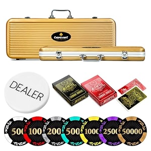 casino kart 300 piece phantom poker chips set 40mm 14g clay chips with aluminium carry case and foam inserts portable durable casino game set for card games party night and tournament play