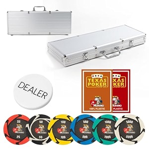 casino kart 300 amp 500 piece poker chip set  40mm 14g clay chips  aluminium carry case with foam inserts  professional poker set teen patti blackjack amp card game parties