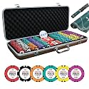 CASINO KART WSOP Style 300 PCS Poker Chips Set 40mm 14g Heavy Clay Composite Chips Game Set with Aluminium Carry Case &amp; Foam Inserts Portable Poker Set for Card Games, Parties &amp; Tournaments