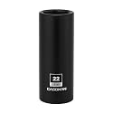 CASOMAN 1/2-Inch Drive x 22mm Deep Impact Socket, 6-Point, Metric, CR-MO