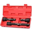 CASOMAN 3/4-Inch Drive Impact Extension Bar Set, CR-MO Steel, 3-Piece Set 4”, 6”, 10” Ext. Bars