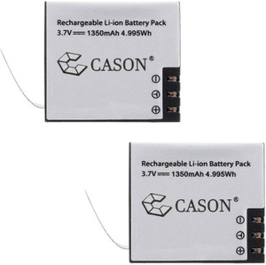 CASON 2x 1350mAh Rechargeable Batteries for Action