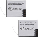 CASON 2x 1350mAh Rechargeable Batteries for Action