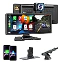 Cason 4k Dash Camera for Car with Carplay/Android System Touch Screen 10-Inch, Front Dash Cam for Car with GPS, with Voice Control,Bluetooth for All Vehicles