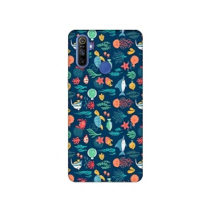 aquarium texture design 3d printed hard back case cover for realme narzo 10a