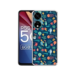 aquarium texture design printed silicon soft tpu back case cover for itel p55 5g