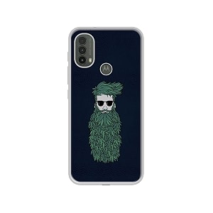 beard man design printed silicon soft tpu back case cover for motorola moto e30 4g  e40 4g