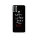Life Quotes Design Printed Silicon Soft TPU Back Case Cover for Motorola Moto E30 4G / E40 4G