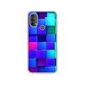 Blocks Rainbow 3D Graphics Design Printed Silicon Soft TPU Back Case Cover for Motorola Moto E30 4G / E40 4G