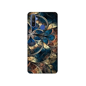 fractional pattern design 3d printed hard back case cover for realme narzo 10a