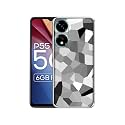 Black &amp; White Mathematical Shape Design Printed Silicon Soft TPU Back Case Cover for Itel P55 5G