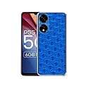 Blue Diamond Printed Silicon Soft TPU Back Case Cover for Itel P55 5G