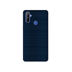 blue line design 3d printed hard back case cover for realme narzo 10a