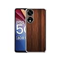 Brown Wooden Texture Design Printed Silicon Soft TPU Back Case Cover for Itel P55 5G