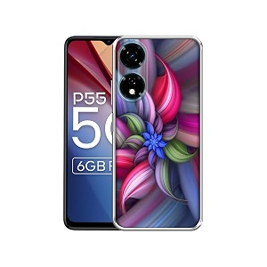 colorful flower design printed silicon soft tpu back case cover for itel p55 5g