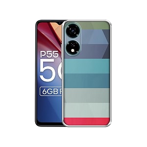 colorful lines design printed silicon soft tpu back case cover for itel p55 5g
