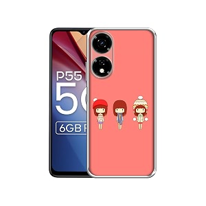 cute girls design printed silicon soft tpu back case cover for itel p55 5g