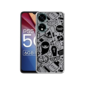 discover or death design printed silicon soft tpu back case cover for itel p55 5g