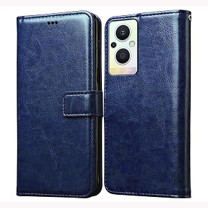 flip cover back case for realme narzo 50 5g  oppo k10 5g  premium leather finish  inbuilt pockets amp stand  flip cover back case for realme narzo 50 5g  oppo k10 5g  a77 5g  a57 5gblue