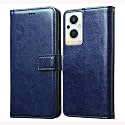 Flip Cover Back Case for Realme Narzo 50 5G / Oppo K10 5G | Premium Leather Finish | Inbuilt Pockets & Stand | Flip Cover Back Case for Realme Narzo 50 5G / Oppo K10 5G / A77 5G / A57 5G(Blue)
