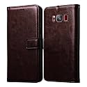 Flip Cover Back Case for Samsung Galaxy S8 4G | Premium Leather Finish | Inbuilt Pockets & Stand | Flip Cover Back Case for Samsung Galaxy S8 4G (Coffee)