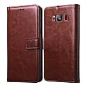 Flip Cover Back Case for Samsung Galaxy S8 4G | Premium Leather Finish | Inbuilt Pockets &amp; Stand | Flip Cover Back Case for Samsung Galaxy S8 4G (Brown)