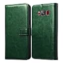 Flip Cover Back Case for Samsung Galaxy S8 4G | Premium Leather Finish | Inbuilt Pockets &amp; Stand | Flip Cover Back Case for Samsung Galaxy S8 4G (Green)