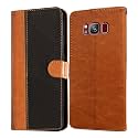 Flip Cover Back Case for Samsung Galaxy S8 4G | Premium Leather Finish | Inbuilt Pockets &amp; Stand | Flip Cover Back Case for Samsung Galaxy S8 4G (CamelBlack)