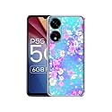Floral Blue Pattern Design Printed Silicon Soft TPU Back Case Cover for Itel P55 5G