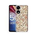 Floral Design Printed Silicon Soft TPU Back Case Cover for Itel P55 5G, Multicolour