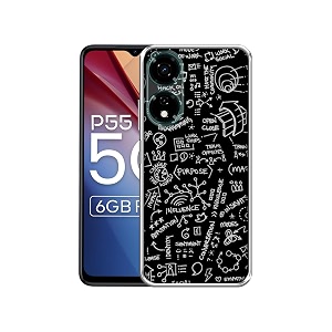 formulas printed silicon soft tpu back case cover for itel p55 5g black