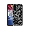 Formulas Printed Silicon Soft TPU Back Case Cover for Itel P55 5G, Black