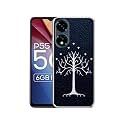 Magic Tree Pattern Design Printed Silicon Soft TPU Back Case Cover for Itel P55 5G, Blue