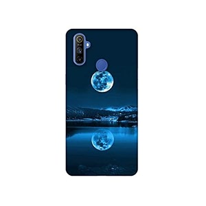 moon pattern print design 3d printed hard back case cover for realme narzo 10a