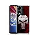 Punisher Skull Design Printed Silicon Soft TPU Back Case Cover for Itel P55 5G