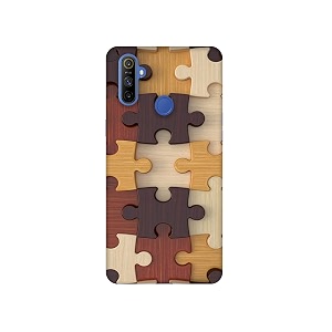 puzzle pattern design 3d printed hard back case cover for realme narzo 10a