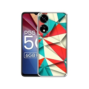 red blue white pattern design printed silicon soft tpu back case cover for itel p55 5g