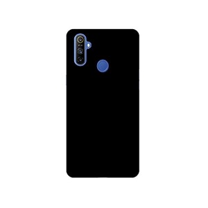 solid black design 3d printed hard back case cover for realme narzo 10a