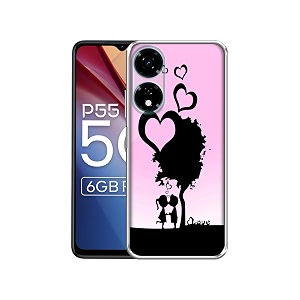 sweet love design printed silicon soft tpu back case cover for itel p55 5g pink
