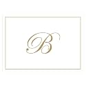 Caspari Gold Embossed Initials Boxed Note Cards in Letter B, 32 Cards &amp; Envelopes
