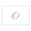 Caspari Gold Embossed Initials Boxed Note Cards in Letter O, 8 Cards &amp; Envelopes