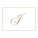 Caspari Gold Embossed Initials Boxed Note Cards in Letter J, 32 Cards &amp; Envelopes