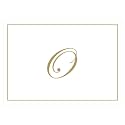 Caspari Gold Embossed Initials Boxed Note Cards in Letter O, 16 Cards &amp; Envelopes