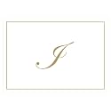 Caspari Gold Embossed Initials Boxed Note Cards in Letter I, 8 Cards &amp; Envelopes
